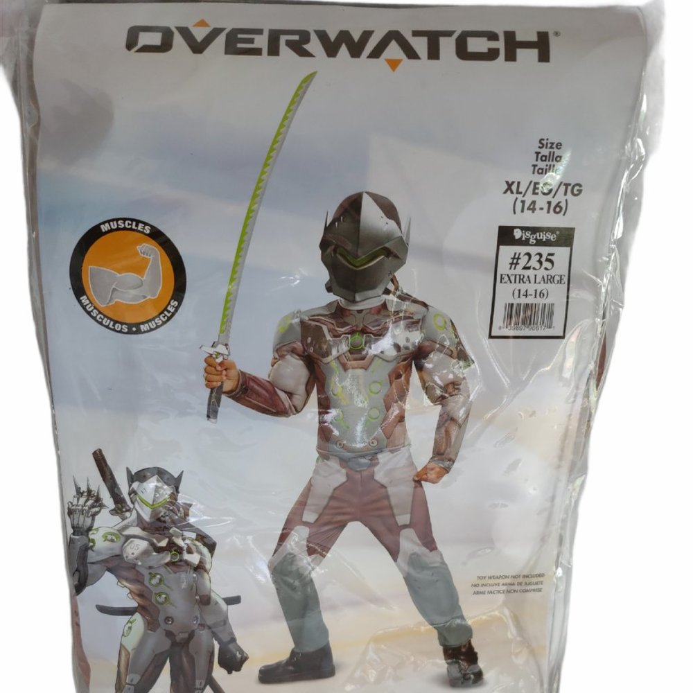 Overwatch GENJI Costume Cosplay Child Large 10-12